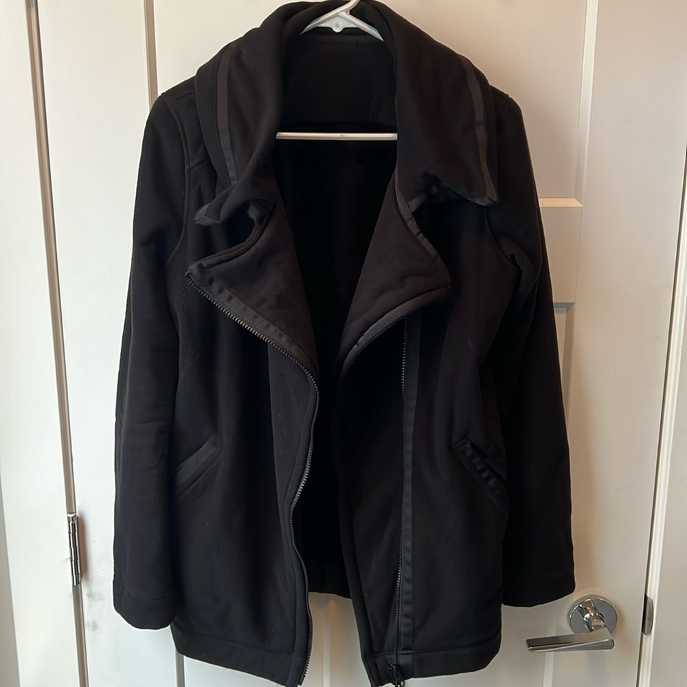 Lululemon fleece moto jacket 8 black